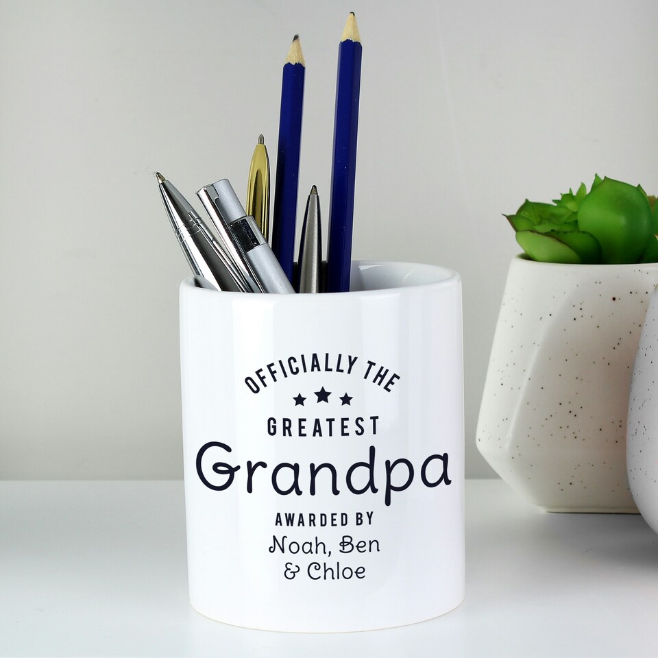 image 1 of Personalised Officially The Greatest Ceramic Storage Pot White