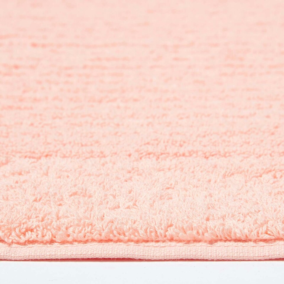 image 1 of Homescapes Imperial Plain Cotton Bath Mat - Peach | Orange | 50 x 80 cm