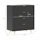 image 3 of HOMCOM Chest of Drawers with 4 Drawers for Bedroom, Living Room, Black