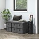 image 7 of HOMCOM Shoe Bench with Cushioned Seat, 6 Fabric Drawers for Entryway Hallway N/A