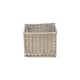 image 2 of Antique Wash Lined Open Wicker Storage Basket Brown | Brown | L