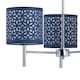 image 2 of Brea - Chrome 3 Light Fitting with Navy Blue Cut Out Shades | Chrome | Blue | 1