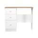 image 1 of Cambridge 3 Drawer Vanity in Porcelain Ash & Bardolino Oak (Ready Assembled) | White | Porcelain Ash & Bardolino Oak
