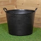 image 1 of 42L Black Flexi Plastic Tub / Bucket for Household and Garden | Black | Black