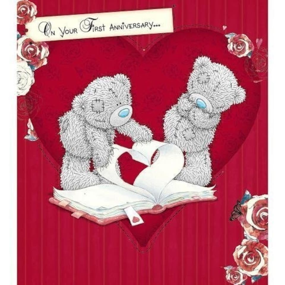 image 1 of 1st Anniversary Me to You Bear Card