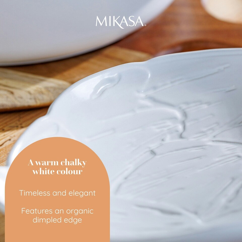 image 1 of Mikasa Serving Dish Cream Stoneware Artichoke 23cm | White
