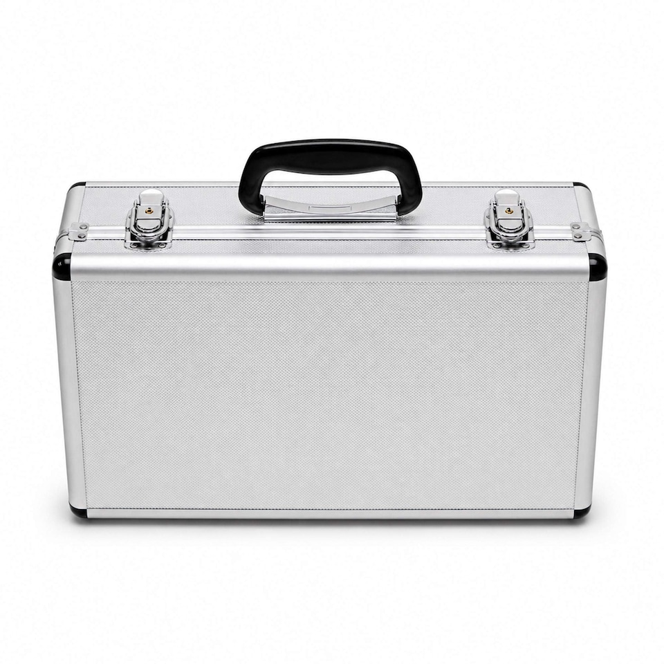 image 1 of Heavy Duty Aluminium Flight Carry Case Storage Lock Box Camera - 40x20x12.5cm | Silver | 1