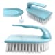 image 1 of Iron Shaped Scrubbing Brush Heavy Duty Stiff Bristle Hand Brush | Multi | Duck Egg Blue | One Size