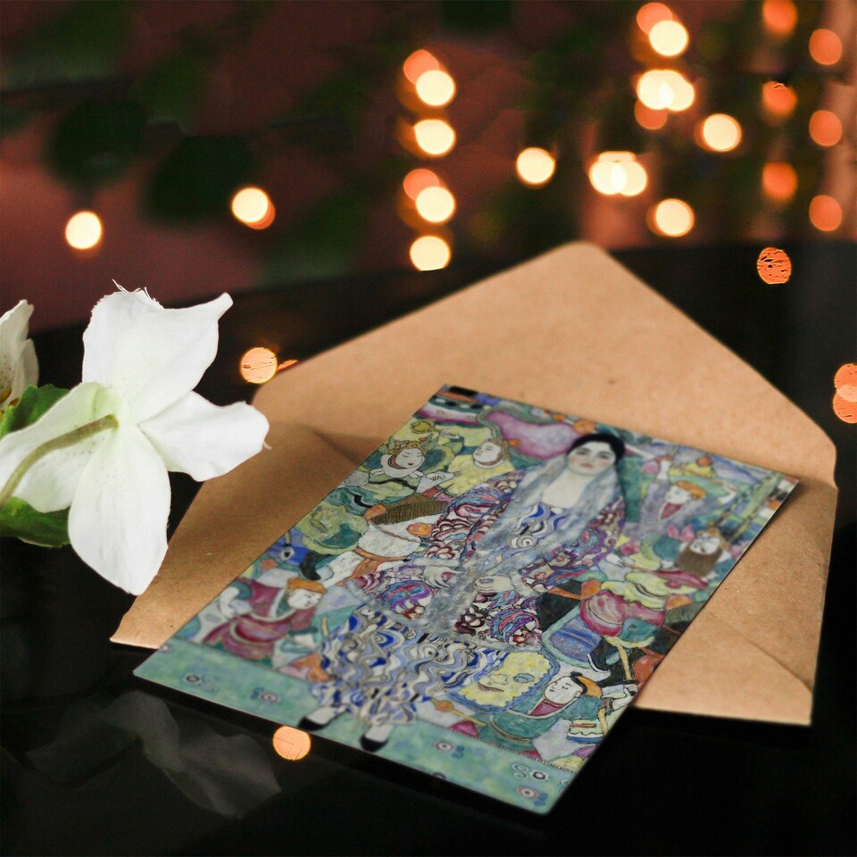 image 1 of Gustav Klimt Art Card Portrait of Friederike Maria Beer