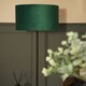 image 4 of ValueLights Tavel Matte Black Floor Lamp Green Shade