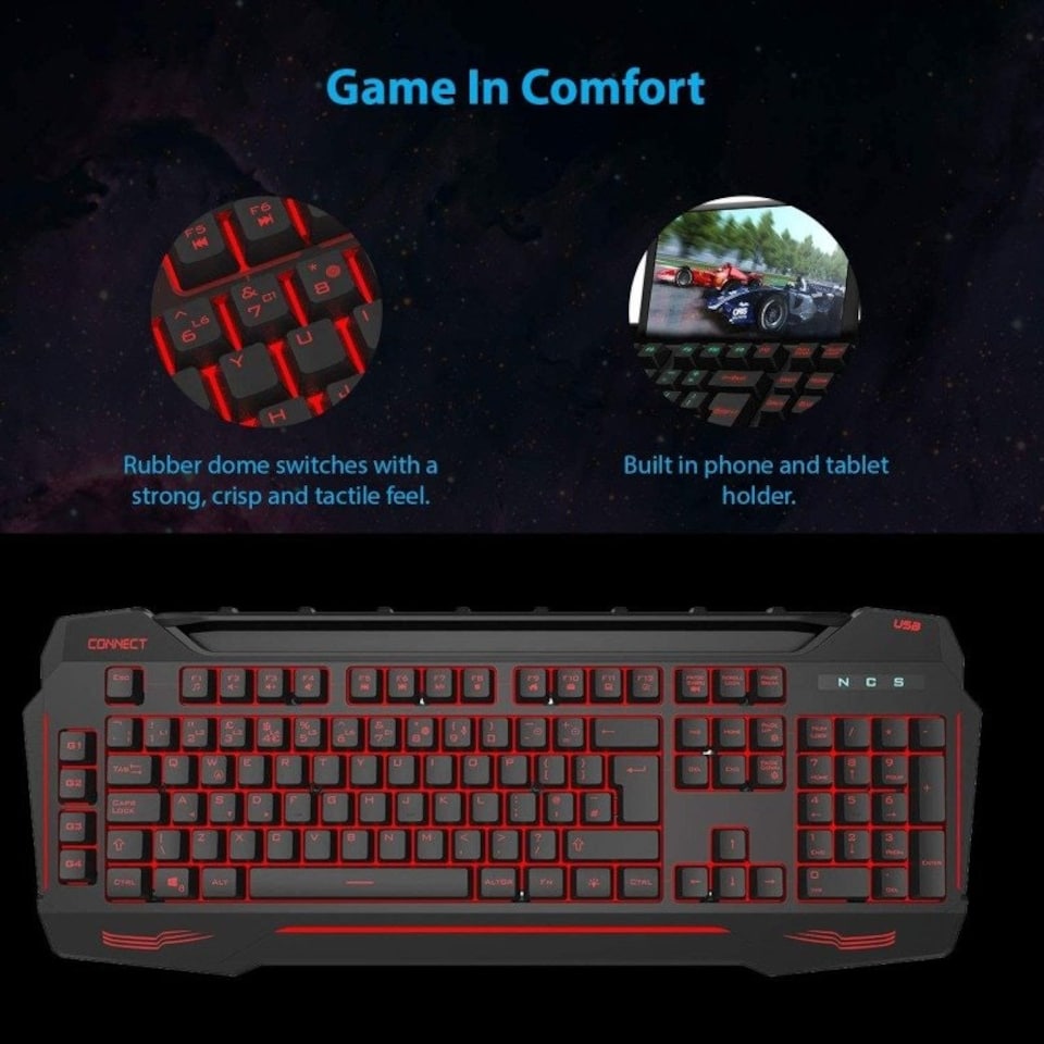image 1 of CIT Connect 7 Colour Gaming Keyboard