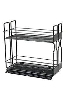 Living and Home Multi-functional seasoning bottle storage rack multi-layer rack - Black