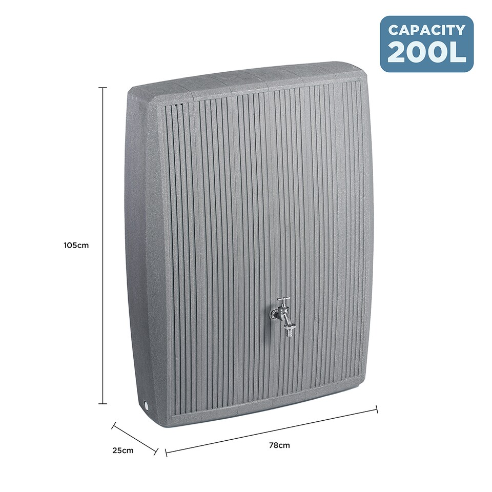 image 1 of Charles Bentley Concrete Effect 200L Water Butt