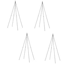 Garden Gear 1.8 Metre Tepee Trellis Obelisk, Metal Outdoor Climbing Plant Support, Weather Resistant (x4)