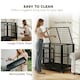 image 5 of PawHut 43" Foldable Heavy Duty Dog Crate w/ Locks, Removable Tray, Wheels