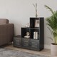 image 3 of 6-Cube Step Shelving Unit With Metal Doors | Black | Black & Black | 1