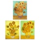 image 1 of Set of 3 Vincent Van Gogh Sunflowers Paintings Living Room Wall Art Print A4