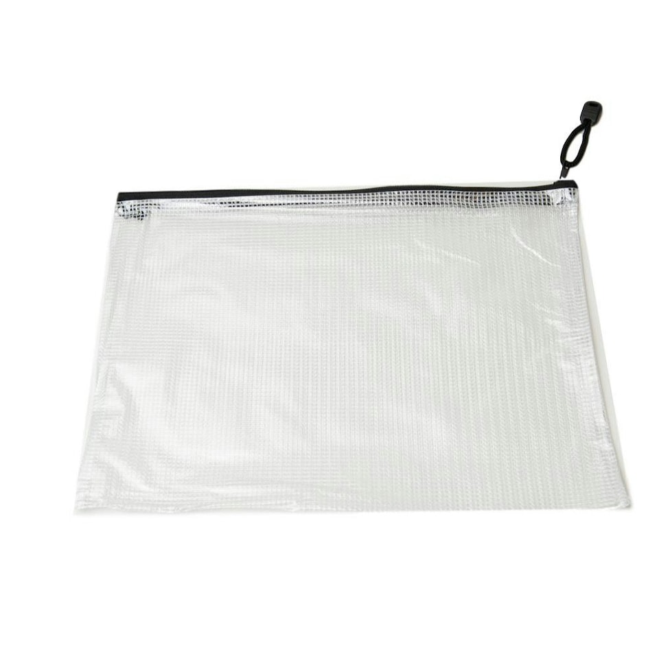 image 1 of Pack of 12 A4 Black Zip Strong Mesh Bags - Tough Waterproof Storage