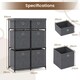image 2 of COSTWAY Chest of Drawers Storage Organizer w/6 Drawers Grey