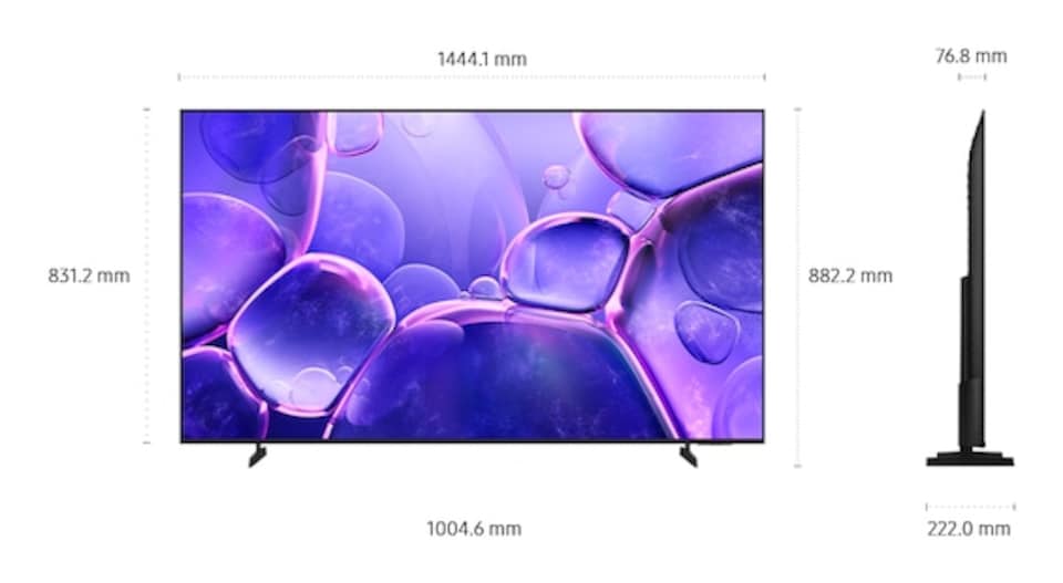 image 1 of Samsung U8000F UE43U8092FU, 109.2 cm (43 inches), 3840 x 2160 pixels, LED, Smart TV, Wi-Fi, Black | Black | 43"