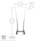 image 3 of LAV Sorgum Pilsner Beer Glasses - 380ml - Clear - Pack of 6 | Clear | Clear