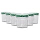 image 1 of Argon Tableware Glass Jam Jars with Green Lids - 90ml - Pack of 6