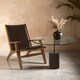 image 1 of Versatile Glass And Black Marble Side Table, Round Design Modern Side Table, Elegant Small Round Side Table Black