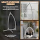 image 6 of Outsunny Hammock Chair Stand, Hanging Heavy Duty Metal Frame Hammock Stand with Chain, for Hanging Hammock Air Porch Swing Chair, Egg Cahir, Indoor & Outdoor Use, Black | Black | Black