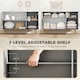 image 5 of HOMCOM Storage Cabinet, Sideboard with Adjustable Shelves, High Gloss Grey