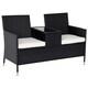 image 1 of Outsunny Rattan Chair Garden Furniture Patio Companion Love Seat Table 