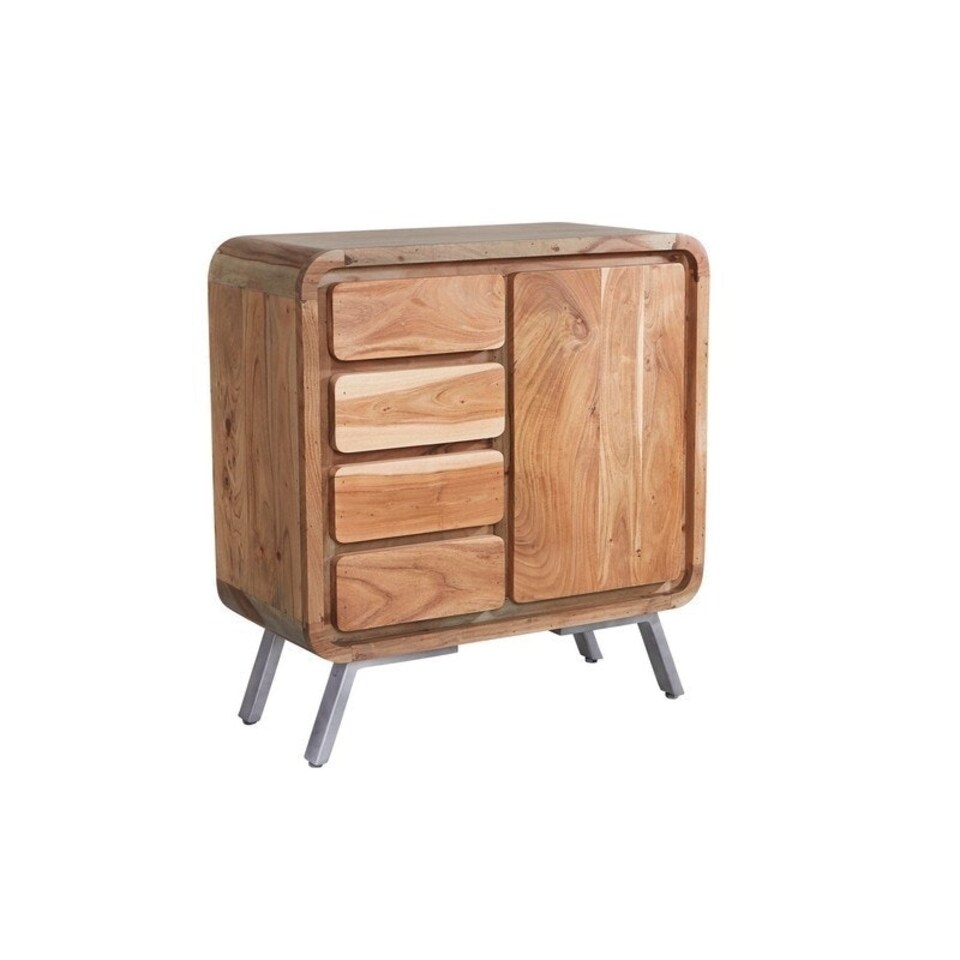 image 1 of Aspen Medium Sideboard - Metal/Wood - L40 x W85 x H90 cm Brown