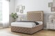 image 2 of Sloomy Sofia Gold Mink Plush Divan Bed With Mattress 4 Drawers With 54" Floor Standing Headboard & 12" Matching Footboard 4' Small Double | Brown | Mink | Small Double | 1