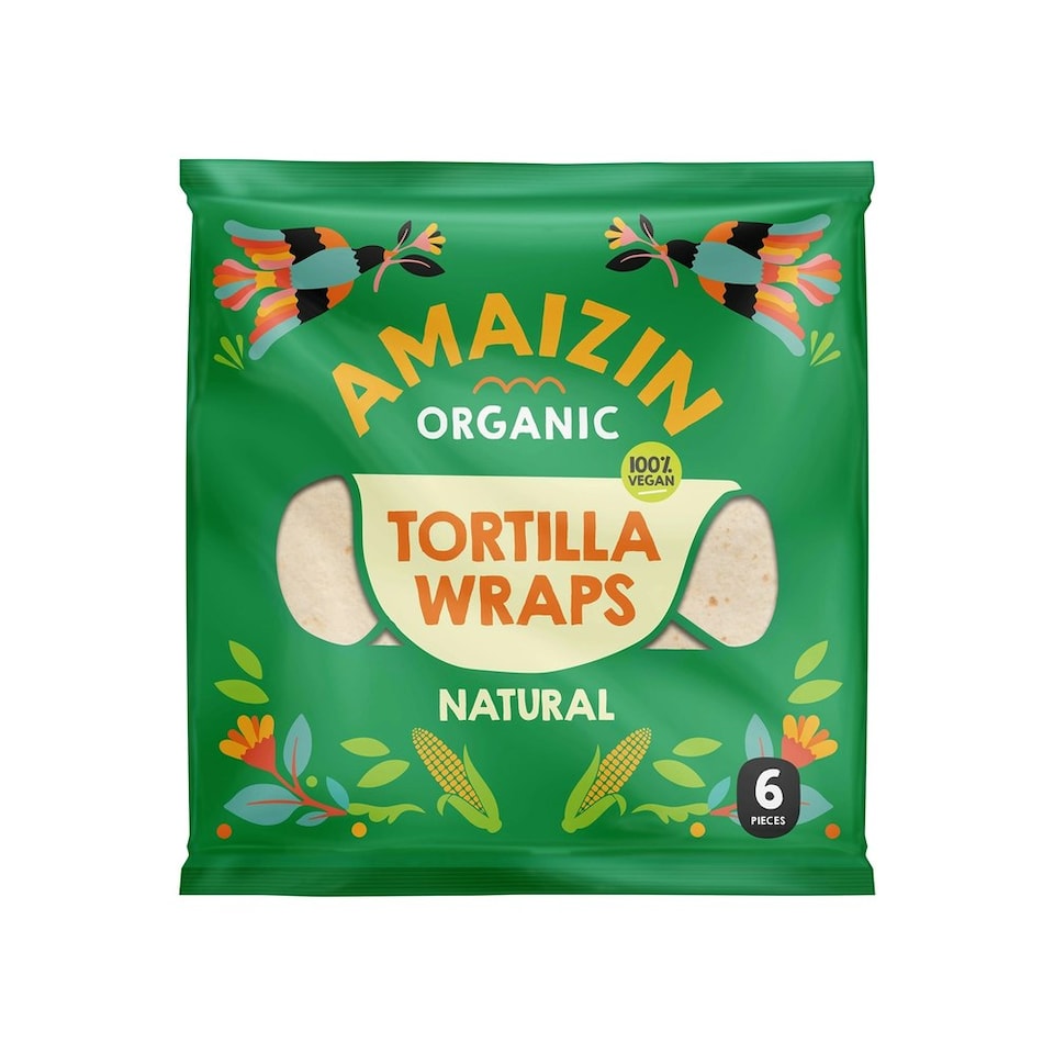 image 1 of Organic Wheat Tortilla Wraps 240g (Amaizin)