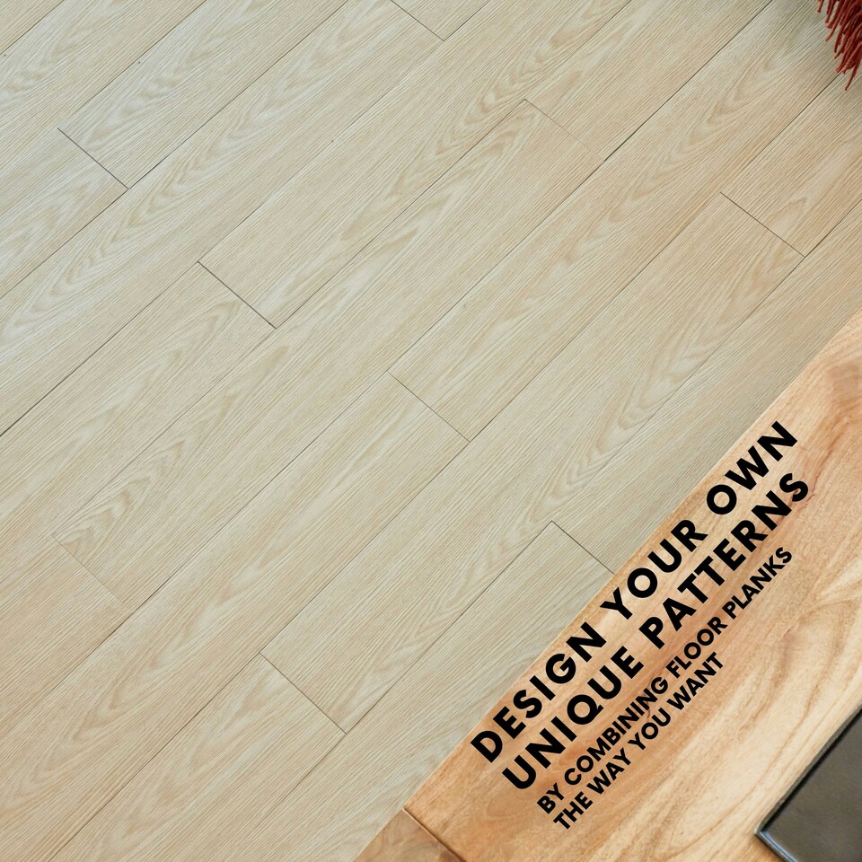 image 1 of NOVECRAFTO Self Adhesive Vinyl Floor Planks – Peel & Stick Flooring – Natural Oak Wood Effect – Easy DIY Installation – Durable & Waterproof Tiles Brown | 1.39 sqm