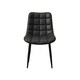 image 2 of Set of 4 Nova Modern Faux Leather Dining Chair Padded Seat Metal Legs Kitchen (Black)