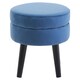 image 1 of Interiors by Premier Midnight Velvet Stool, Adjustable Living Room Footstool, Ergonomic Sofa Footstool