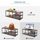 image 4 of HOMCOM Industrial TV Stand Cabinet w/ Storage&2 Shelves Metal Frame