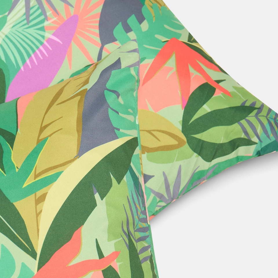 image 1 of OHS 2 x Palms Print Garden Cushion Covers Outdoor Water Resistant