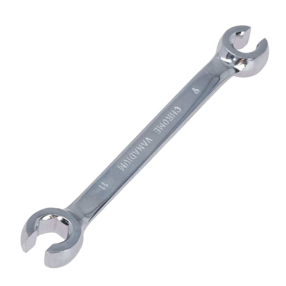 image 1 of 9mm + 11mm Metric Combination Flare Nut Brake Gas Fuel Pipe Spanner Wrench