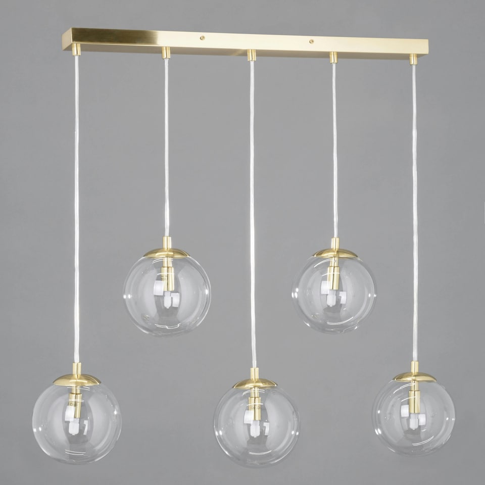 image 1 of BHS Milton 5 Light Pendant Bar, Gold