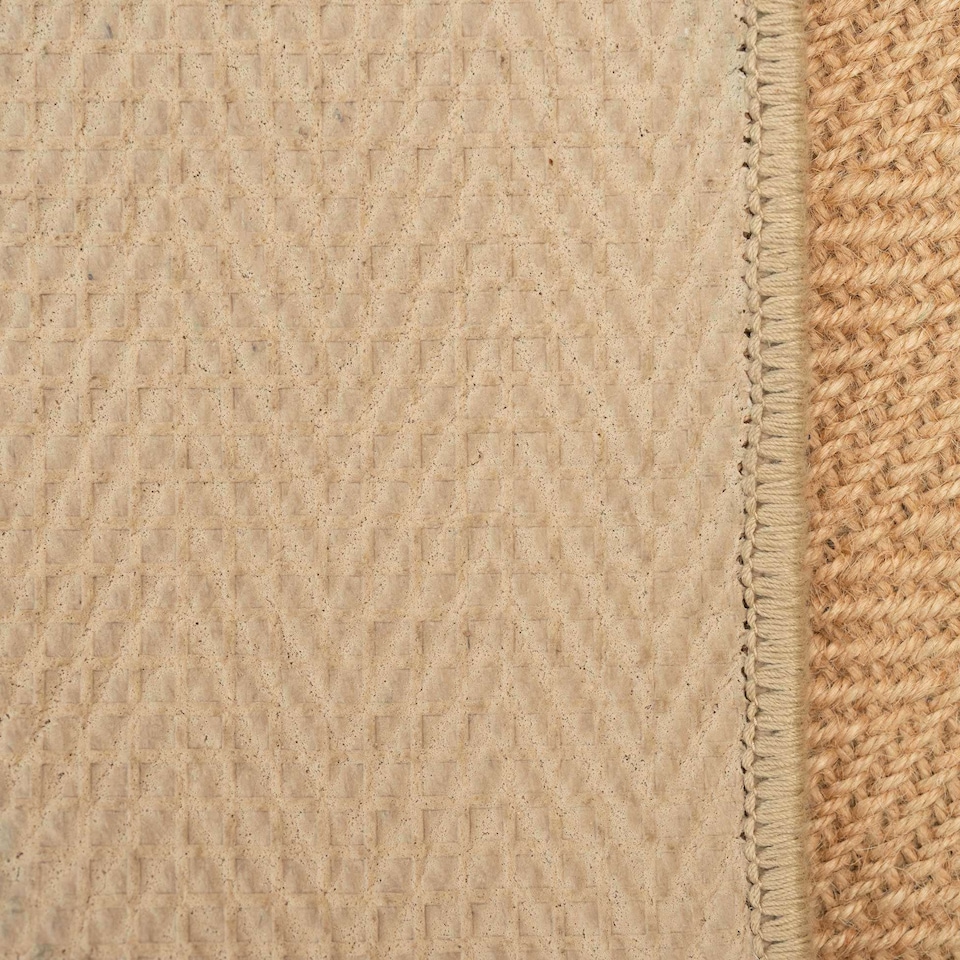 image 1 of KUKOON Natural Jute Beige Living Room Area Rugs & Runners 80cm x 150cm
