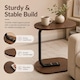 image 4 of MantraRaj Side Table for Sofa & Bed Small Snack Coffee Table Compact Couch Sofa Side Table Brown
