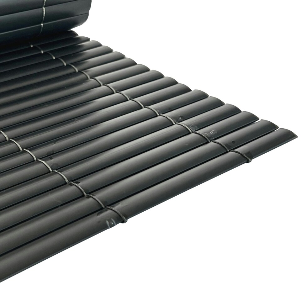 image 1 of Oypla 1m x 4m Grey PVC Outdoor Garden Fencing Privacy Screen Roll Grey