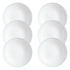 Set of 6 Luminarc Black & White Soup Bowl | White | 1