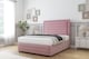 image 2 of Sloomy Ashford Pink Plush Divan Bed With Mattress 4 Drawers With 54" Floor Standing Headboard & 12" Matching Footboard 5' King | Pink | Pink | King | 1