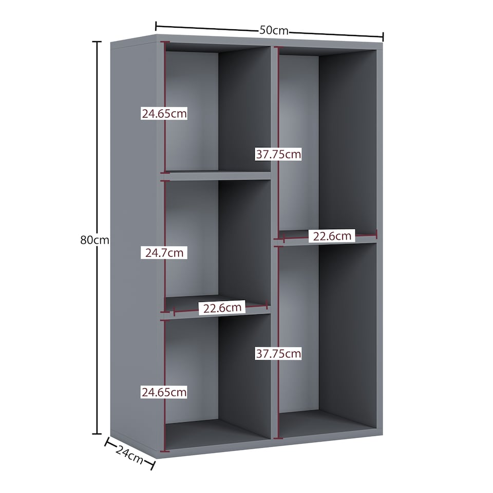 image 1 of Vida Designs 5 Cube Storage Unit, Grey