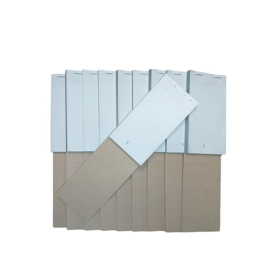 image 1 of Pack of 10 76mm x 140mm Plain White Duplicate Carbonless Restaurant Pads