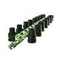 image 2 of 1/2" Drive Stubby Metric Impact Sockets 6 Sided Single Hex 10mm - 24mm 15pc