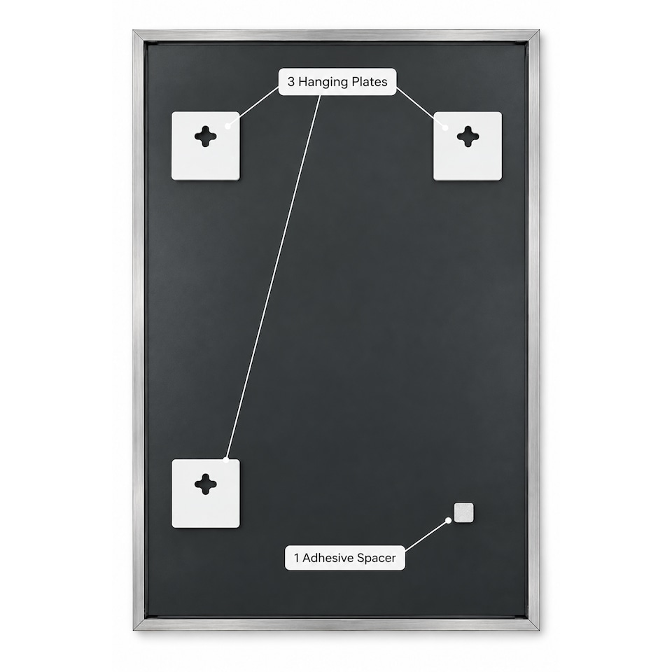 image 1 of Showerdrape Bayswarer Brushed Chrome Framed Rectangular Mirror 60x45cm