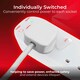image 5 of Masterplug 6 Socket 2m 13A Individually Switched Extension Lead, White